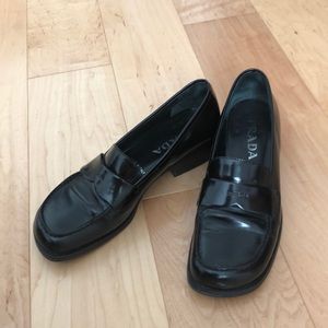 EUC Prada penny loafers
